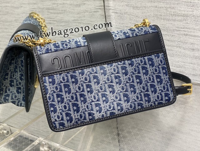 Dior专柜新款迪奥高仿原单Montaigne丹宁系列链条肩背斜挎女包 djfk1568